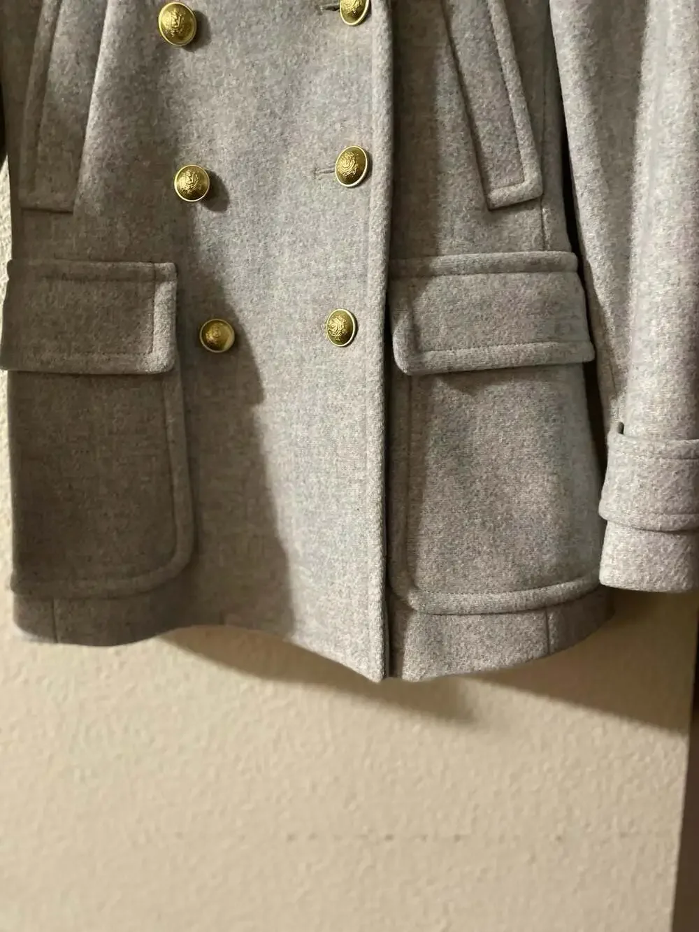 J.Crew Stadium Cloth Nello Gori Double-Breasted Pea Coat Size 00P - Picture 3 of 12